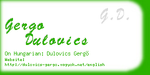 gergo dulovics business card